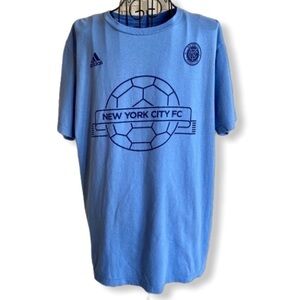 Adidas New York City FC Go-To Tee Blue Size Large